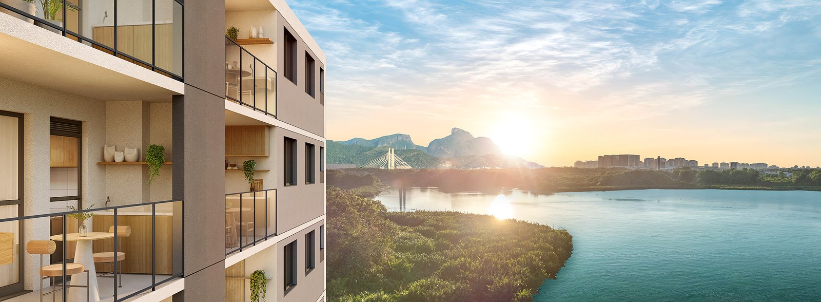 Fachada - Vista Lagoa e Pedra da Gávea
